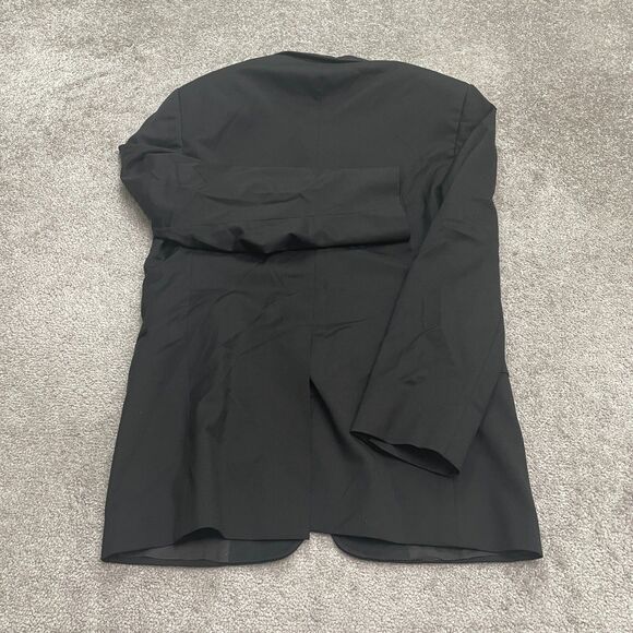 Hart Schaffner & Mark Nordstorm Blazer Suit Jacket Mens 38R Black Formal Work - Picture 2 of 11